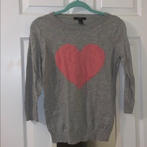 light sweater with heart design